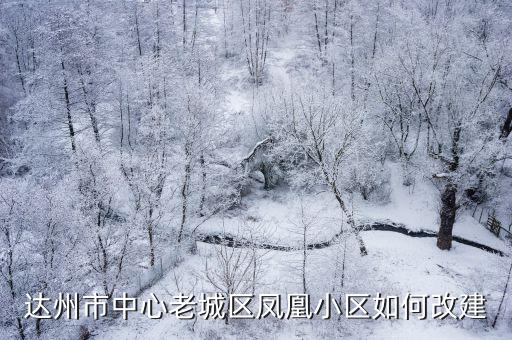 達州市中心老城區鳳凰小區如何改建