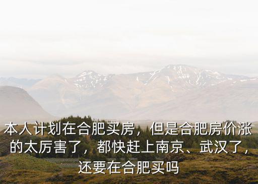 合肥千萬富翁有多少2020年,本人計劃在合肥買房