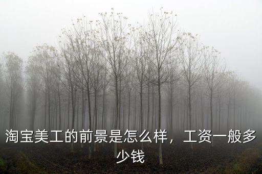 孝感淘寶美工待遇怎么樣,淘寶美工的前景是怎么樣