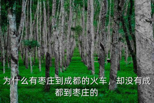 從棗莊到成都經(jīng)過哪里,卻沒有成都到棗莊的