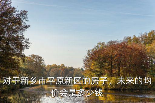 對于新鄉市平原新區的房子，未來的均價會是多少錢