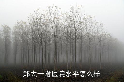 鄭大一附醫院水平怎么樣