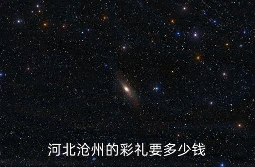 河北滄州的彩禮要多少錢