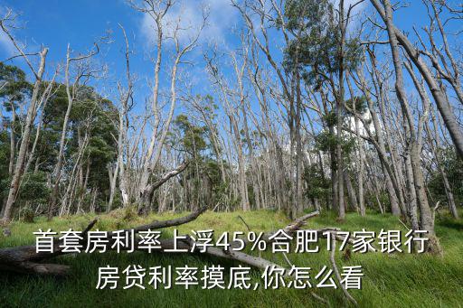 安徽房貸利率上浮多少,現在房貸利率上浮15%