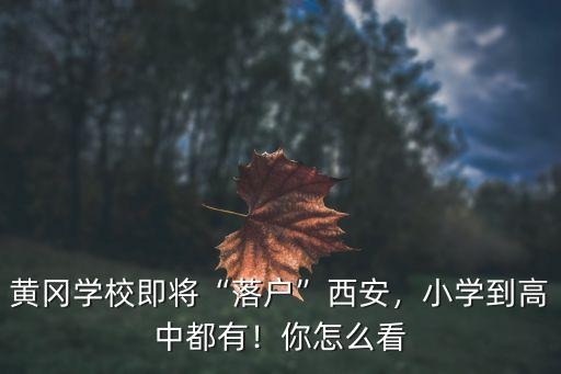 黃岡學校即將“落戶”西安，小學到高中都有！你怎么看