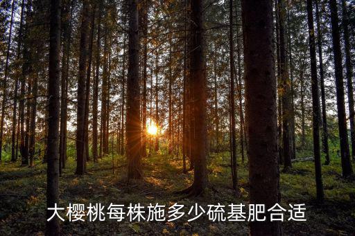 大櫻桃每株施多少硫基肥合適
