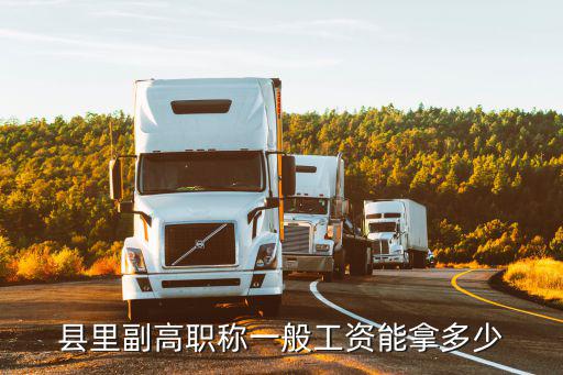 縣里副高職稱一般工資能拿多少
