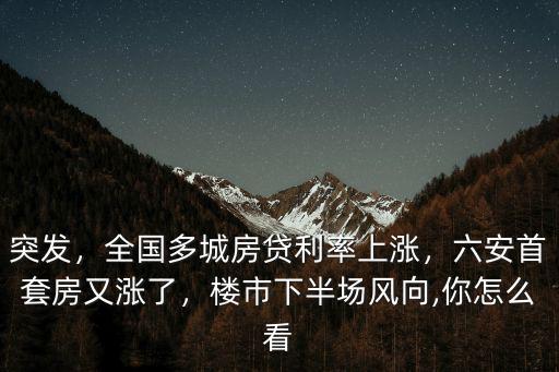 六安房貸利率上浮多少,六安首套房又漲了