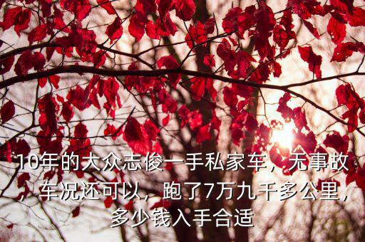 10年廊坊二手志俊多少錢,多少錢入手合適