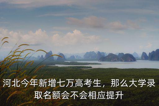 河北今年新增七萬高考生，那么大學錄取名額會不會相應提升
