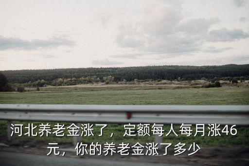 河北省退休養(yǎng)老金漲多少錢,你的養(yǎng)老金漲了多少
