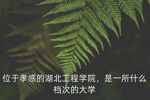位于孝感的湖北工程學院，是一所什么檔次的大學