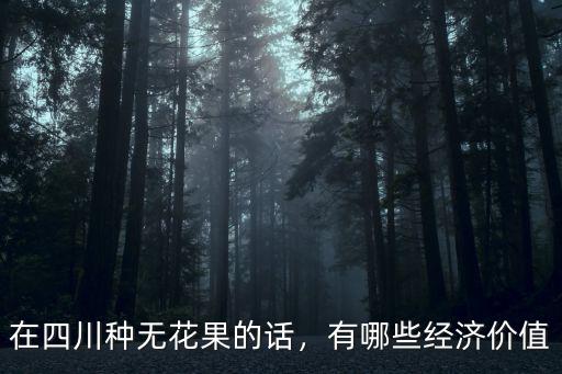在四川種無花果的話，有哪些經(jīng)濟(jì)價(jià)值