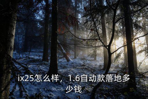 ix25怎么樣，1.6自動(dòng)款落地多少錢