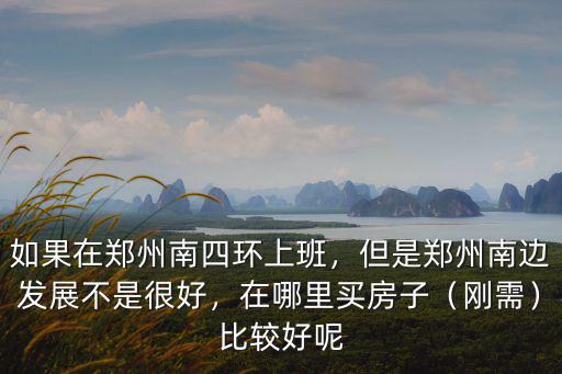 鄭州現在哪里發展好,但是鄭州南邊發展不是很好