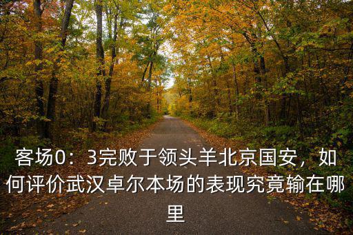 客場0：3完敗于領頭羊北京國安，如何評價武漢卓爾本場的表現(xiàn)究竟輸在哪里