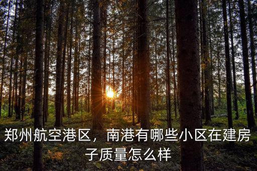 鄭州航空港區(qū)，南港有哪些小區(qū)在建房子質(zhì)量怎么樣