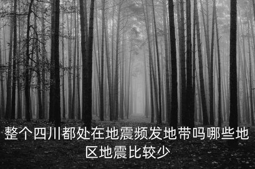 請(qǐng)問(wèn)現(xiàn)在是四川哪里又地震了,哪些地區(qū)地震比較少
