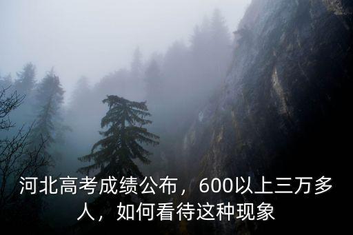 河北高考成績公布，600以上三萬多人，如何看待這種現象