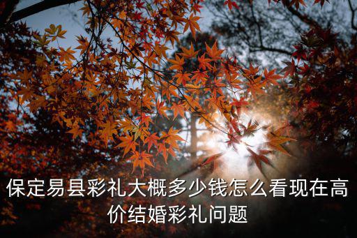 河北保定蠡縣結(jié)婚彩禮多少錢,保定易縣彩禮大概多少錢