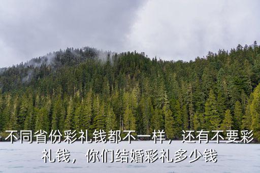 不同省份彩禮錢都不一樣，還有不要彩禮錢，你們結婚彩禮多少錢