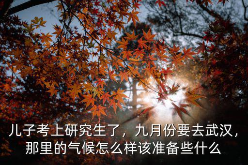九月份去武漢怎么樣,九月份要去武漢