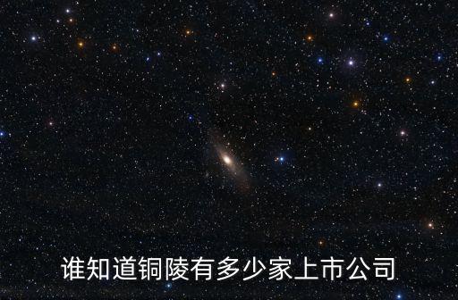 淮南上市公司多少家,誰知道銅陵有多少家上市公司
