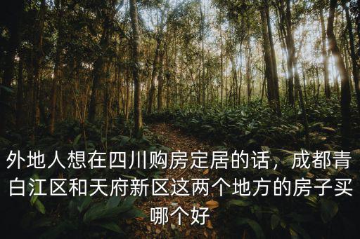 外地人想在四川購(gòu)房定居的話，成都青白江區(qū)和天府新區(qū)這兩個(gè)地方的房子買哪個(gè)好