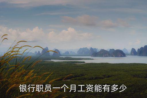 銀行職員一個月工資能有多少
