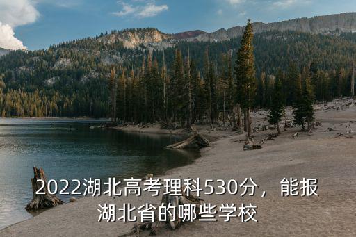 2022湖北高考理科530分，能報湖北省的哪些學校