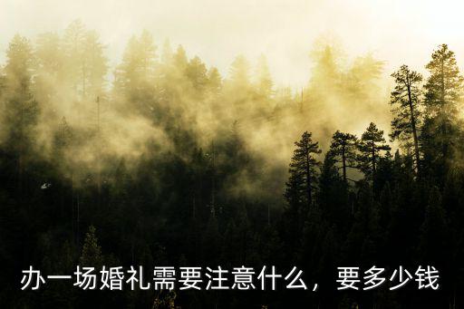 辦一場(chǎng)婚禮需要注意什么，要多少錢(qián)