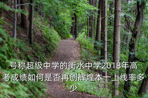 號(hào)稱超級(jí)中學(xué)的衡水中學(xué)2018年高考成績?nèi)绾问欠裨賱?chuàng)輝煌本一上線率多少