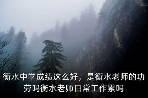 衡水二中優秀老師有多少,衡水二中怎么樣