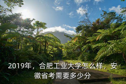 2019年，合肥工業(yè)大學怎么樣，安徽省考需要多少分