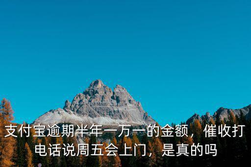 支付寶逾期半年一萬一的金額，催收打電話說周五會上門，是真的嗎