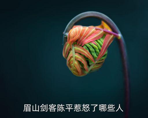 眉山劍客陳平是是哪里人,為什么眉山劍客陳平住在美國
