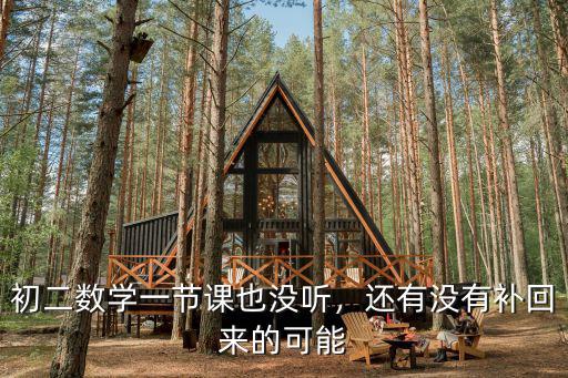 初二數學一節課也沒聽，還有沒有補回來的可能