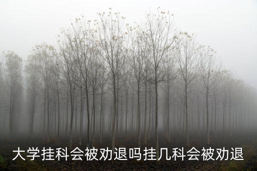 大學掛科會被勸退嗎掛幾科會被勸退