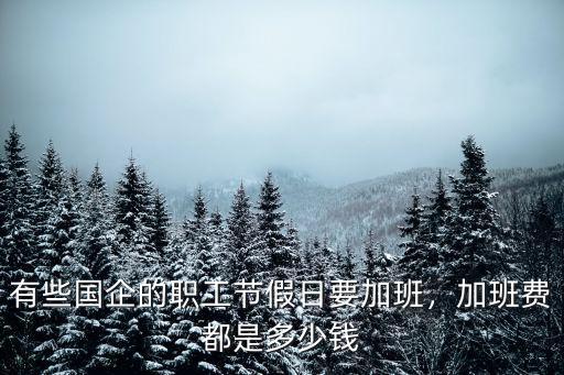 有些國企的職工節假日要加班，加班費都是多少錢