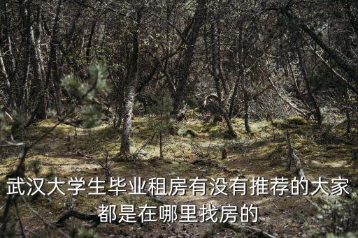武漢大學生畢業租房有沒有推薦的大家都是在哪里找房的