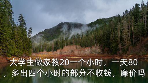 馬鞍山大學生家教1小時多少錢,多出四個小時的部分不收錢