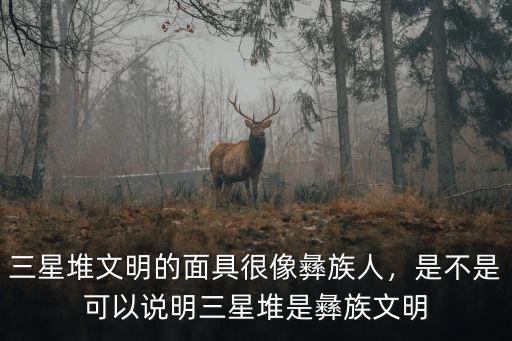 三星堆文明的面具很像彝族人，是不是可以說明三星堆是彝族文明