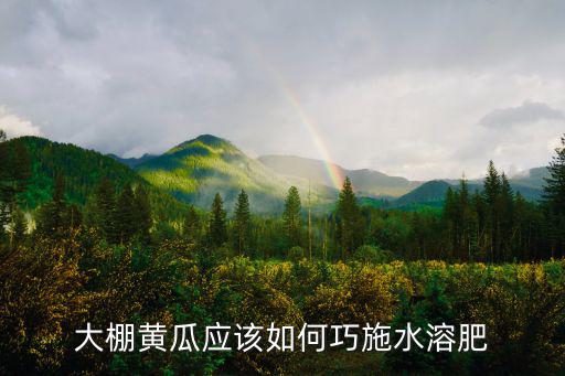 大棚黃瓜底肥要下多少復合肥,大棚黃瓜應該如何巧施水溶肥