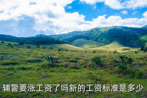 輔警要漲工資了嗎新的工資標準是多少