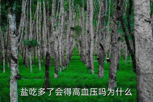 鹽吃多了會得高血壓嗎為什么