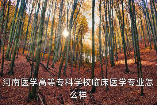 河南醫院專科怎么樣,河南醫學高等專科學校怎么樣