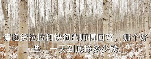 合肥貨拉拉20公里多少錢,貨拉拉司機一個月能賺多少錢
