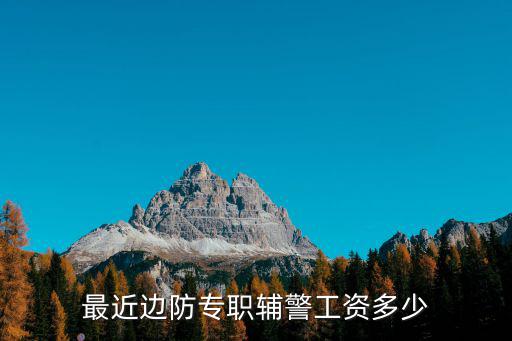 滄州直簽輔警層級工資差多少,最近邊防專職輔警工資多少