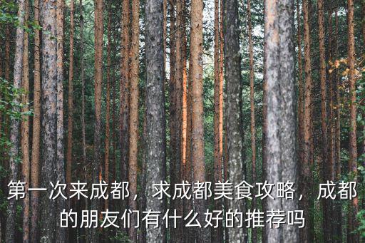 第一次來成都，求成都美食攻略，成都的朋友們有什么好的推薦嗎