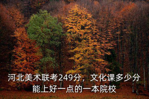 河北美術聯考2020分數要多少分,河北美術聯考249分